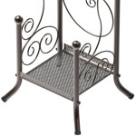 Pemegang Tisu Toilet Gaya Inggris Simple Houseware dengan Rak Perunggu